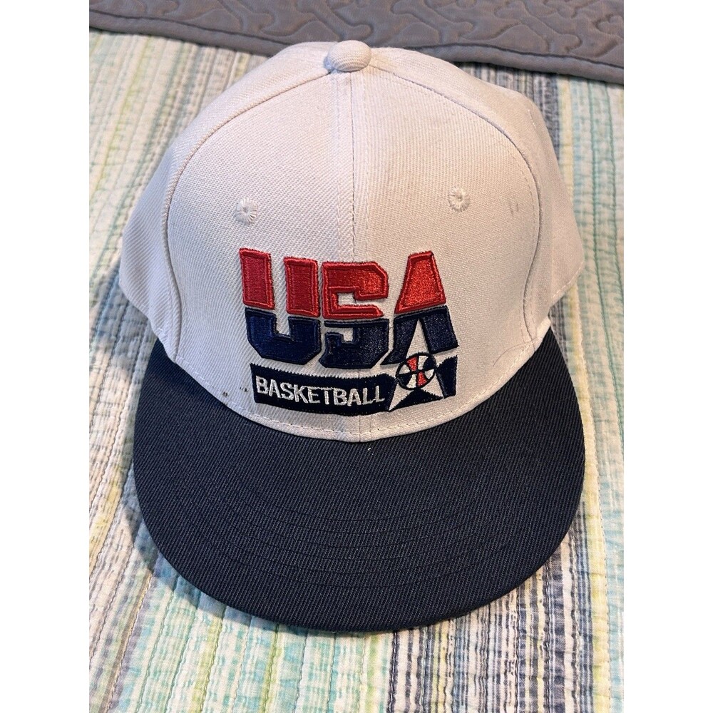 Vtg USA Basketball Hat Cap Snap Back Adjustable NBA Basketball 90s